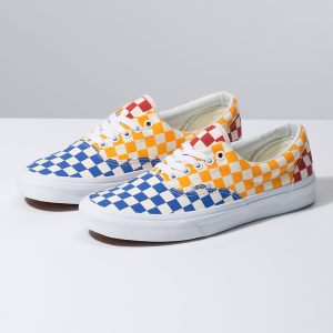 Vans Erkek Spor Ayakkabı Checkerboard Era Renkli/Beyaz | 48648-818